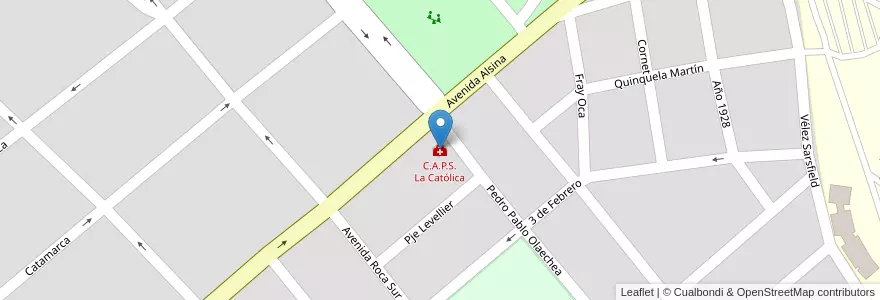 Mapa de ubicacion de C.A.P.S. La Católica en آرژانتین, Santiago Del Estero, Departamento Capital, Santiago Del Estero.