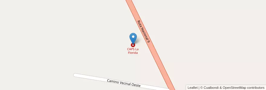 Mapa de ubicacion de CAPS La Florida en Arjantin, Tucumán, Departamento Leales, Municipio De Los Puestos.
