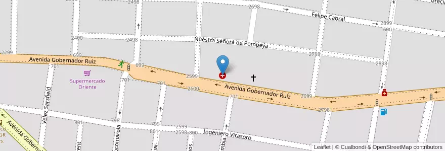 Mapa de ubicacion de Caps Nro 2 en Arjantin, Corrientes, Departamento Capital, Corrientes, Corrientes.