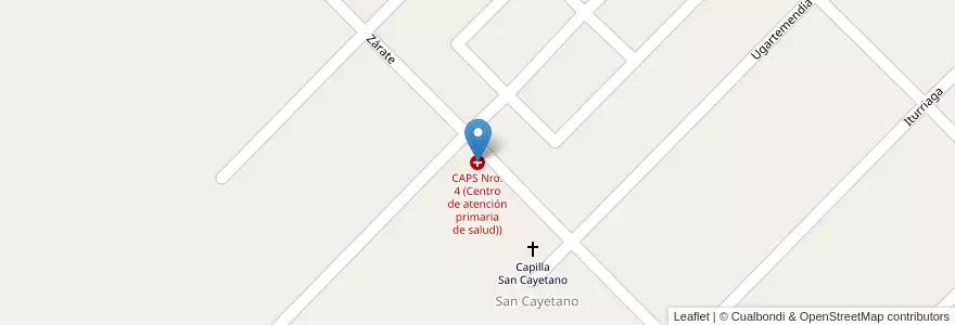 Mapa de ubicacion de CAPS Nro. 4 (Centro de atención primaria de salud)) en アルゼンチン, ブエノスアイレス州, Partido De Campana.
