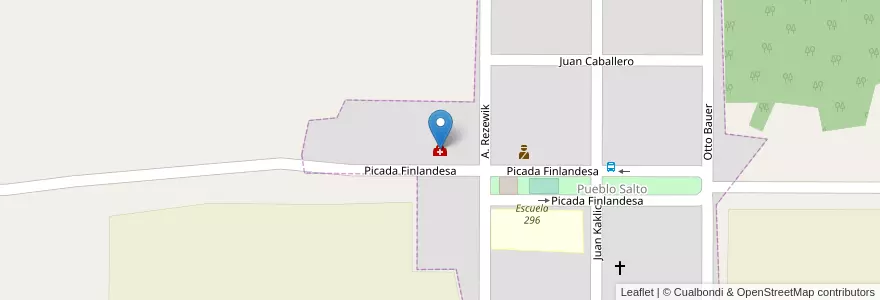 Mapa de ubicacion de CAPS Pueblo Salto en アルゼンチン, ミシオネス州, Departamento Oberá, Pueblo Salto.