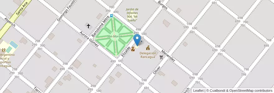Mapa de ubicacion de CAPS Rancagua en Argentinië, Buenos Aires, Partido De Pergamino, Rancagua.