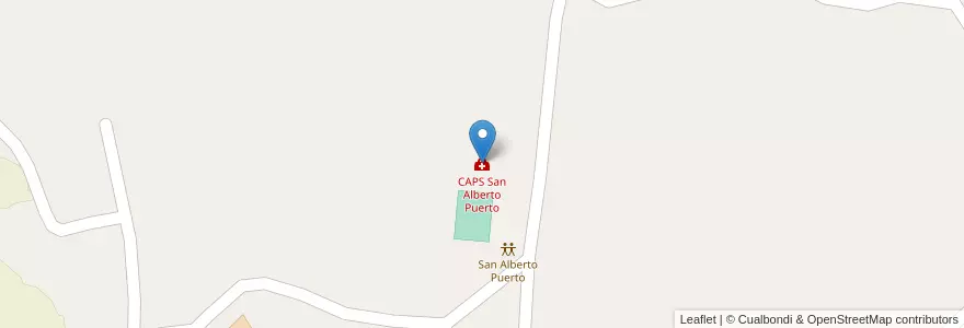 Mapa de ubicacion de CAPS San Alberto Puerto en Argentina, Misiones, Departamento Libertador General San Martín, Municipio De Puerto Rico.