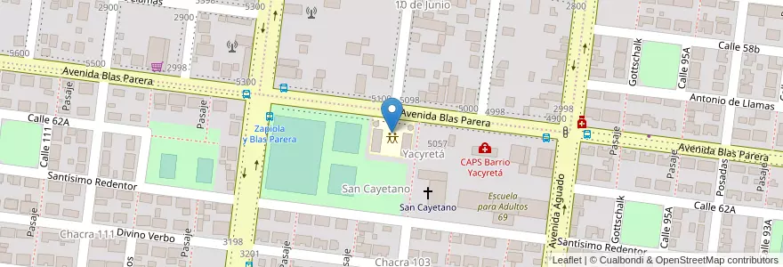 Mapa de ubicacion de CAPS San Gerardo en Argentina, Misiones, Departamento Capital, Municipio De Posadas, Posadas.