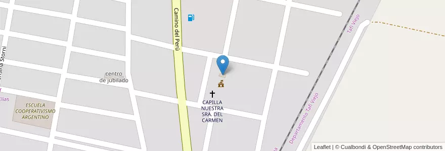 Mapa de ubicacion de CAPS Villa Carmela en Argentinië, Tucumán, Departamento Yerba Buena, Cebil Redondo.