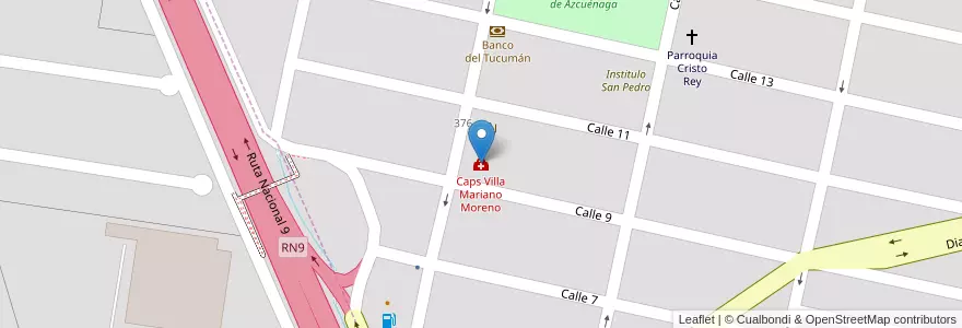 Mapa de ubicacion de Caps Villa Mariano Moreno en Argentina, Tucumán, Departamento Tafí Viejo, San Miguel De Tucumán.