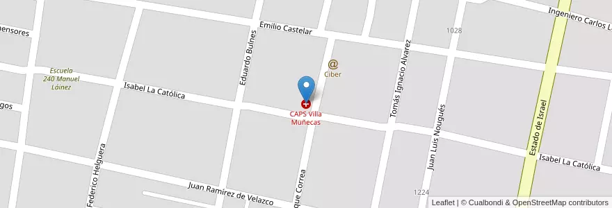 Mapa de ubicacion de CAPS Villa Muñecas en Arjantin, Tucumán, San Miguel De Tucumán, Departamento Capital, San Miguel De Tucumán.