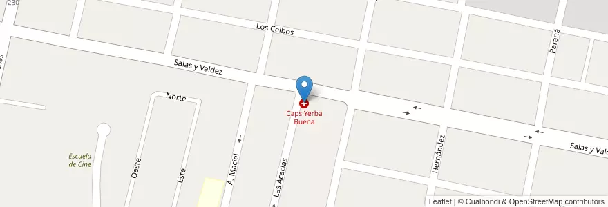 Mapa de ubicacion de Caps Yerba Buena en アルゼンチン, トゥクマン州, Departamento Yerba Buena, Yerba Buena.