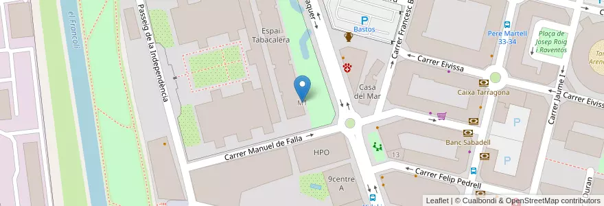 Mapa de ubicacion de Capsa de Música en İspanya, Catalunya, Tarragona, Tarragonès, Tarragona.