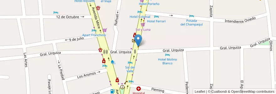 Mapa de ubicacion de Capuchino Café en Аргентина, Кордова, Departamento San Alberto, Pedanía Tránsito, Mina Clavero, Municipio De Mina Clavero.
