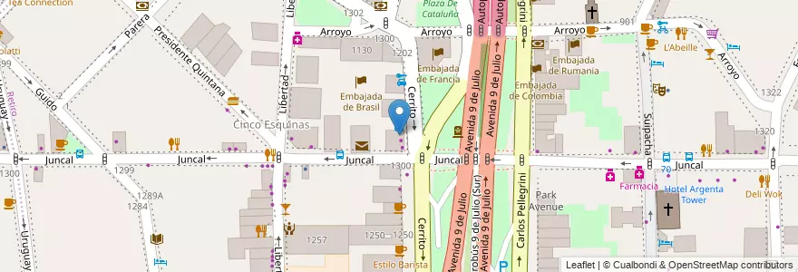 Mapa de ubicacion de Car Rental, Retiro en الأرجنتين, Ciudad Autónoma De Buenos Aires, Comuna 1, Buenos Aires.