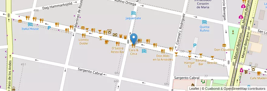 Mapa de ubicacion de Cara & Ceca en Arjantin, Şili, Mendoza, Departamento Capital, Ciudad De Mendoza, Sección 5ª Residencial Sur.