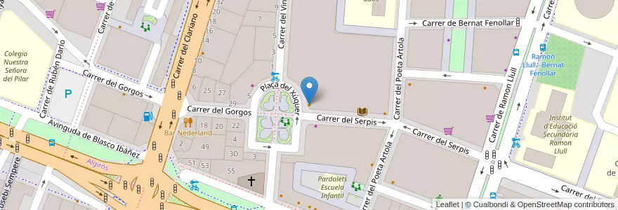 Mapa de ubicacion de Carajillo en Spanje, Valencia, Valencia, Comarca De València, Valencia.