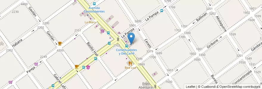 Mapa de ubicacion de Caramanti, Parque Chas en Аргентина, Буэнос-Айрес, Буэнос-Айрес, Comuna 15.
