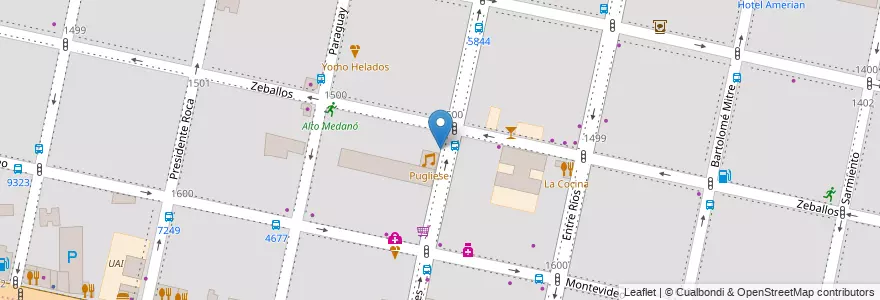 Mapa de ubicacion de Caras y Caretas en الأرجنتين, سانتا في, Departamento Rosario, Municipio De Rosario, روساريو.