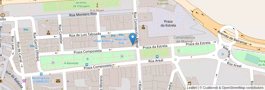 Mapa de ubicacion de Carboente en 西班牙, Vigo.