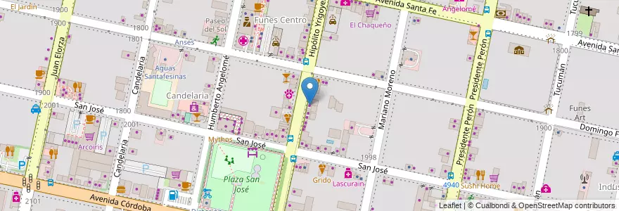 Mapa de ubicacion de Carbonara en آرژانتین, سانتافه, Departamento Rosario, Municipio De Funes, Funes.