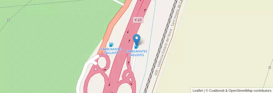 Mapa de ubicacion de CARBURANTES SAGUNTO en スペイン, バレンシア州, València / Valencia, El Camp De Morvedre, Sagunt / Sagunto.