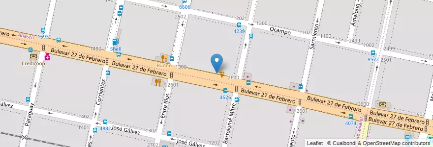 Mapa de ubicacion de Carcajada Eventos en アルゼンチン, サンタフェ州, Departamento Rosario, Municipio De Rosario, ロサリオ.