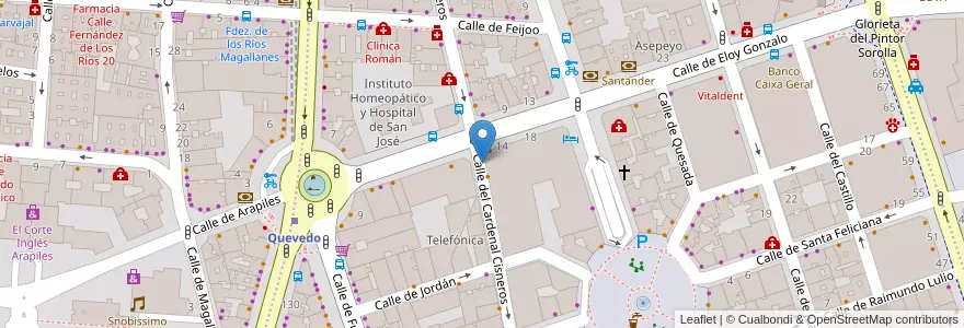 Mapa de ubicacion de CARDENAL CISNEROS, CALLE, DEL,60 en Испания, Мадрид, Мадрид, Área Metropolitana De Madrid Y Corredor Del Henares, Мадрид.