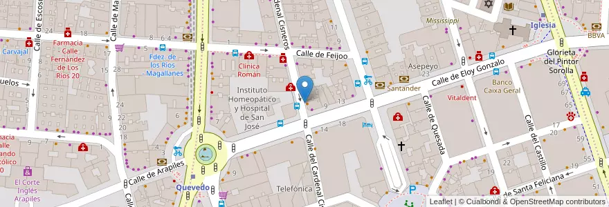 Mapa de ubicacion de CARDENAL CISNEROS, CALLE, DEL,62 en Espanha, Comunidade De Madrid, Comunidade De Madrid, Área Metropolitana De Madrid Y Corredor Del Henares, Madrid.