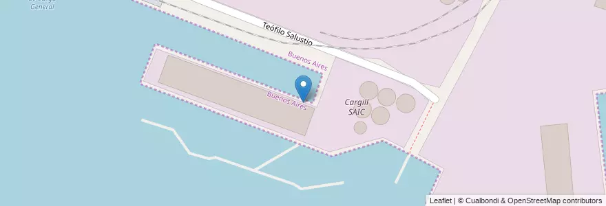 Mapa de ubicacion de Cargill SAIC en 阿根廷, 布宜诺斯艾利斯省, Partido De Bahía Blanca, Ingeniero White.