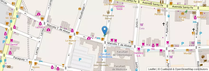 Mapa de ubicacion de Caribbean, Recoleta en アルゼンチン, Ciudad Autónoma De Buenos Aires, Comuna 2, ブエノスアイレス.