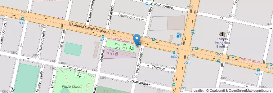 Mapa de ubicacion de Carilo en Arjantin, Santa Fe, Departamento Rosario, Municipio De Rosario, Rosario.