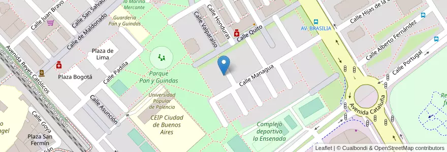 Mapa de ubicacion de Cáritas San Marco en スペイン, カスティーリャ・イ・レオン州, Palencia, Campos, Palencia.