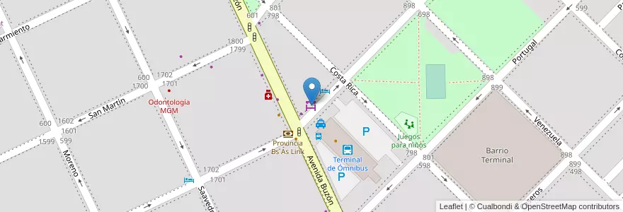 Mapa de ubicacion de Carlitos en Arjantin, Buenos Aires, Partido De Tandil, Tandil.