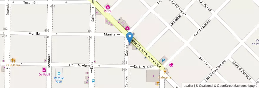 Mapa de ubicacion de Carlos Fernandes en Arjantin, Buenos Aires, Partido De Morón, Morón.