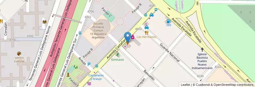 Mapa de ubicacion de Carlos G Sosa, Villa Lugano en 阿根廷, Ciudad Autónoma De Buenos Aires, 布宜诺斯艾利斯, Comuna 8.