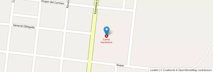 Mapa de ubicacion de Carlos Harteneck en Argentina, Santa Fe, Departamento General Obligado, Municipio De Villa Guillermina.