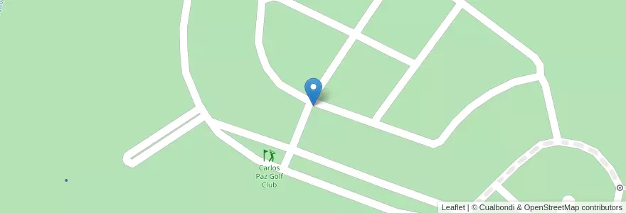 Mapa de ubicacion de Carlos Paz Golf Club en Argentina, Córdova, Departamento Punilla, Pedanía Santiago, Municipio De San Antonio De Arredondo.