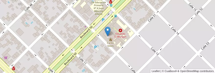 Mapa de ubicacion de Carlos Steeb en アルゼンチン, ブエノスアイレス州, Partido De Colón, Colón.