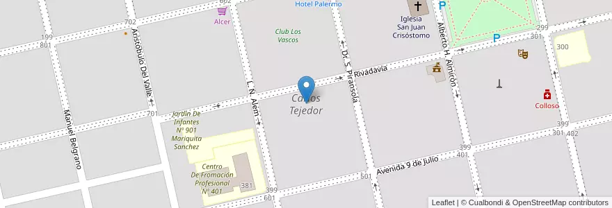 Mapa de ubicacion de Carlos Tejedor en Argentinië, Buenos Aires, Partido De Carlos Tejedor, Carlos Tejedor, Carlos Tejedor.