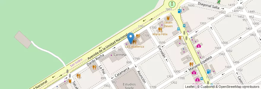 Mapa de ubicacion de Carmela Eventos en الأرجنتين, بوينس آيرس, Partido De San Isidro.