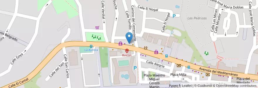 Mapa de ubicacion de Carmen Camacho Flamenco Dansschool en اسپانیا, La Axarquía, Rincón De La Victoria.