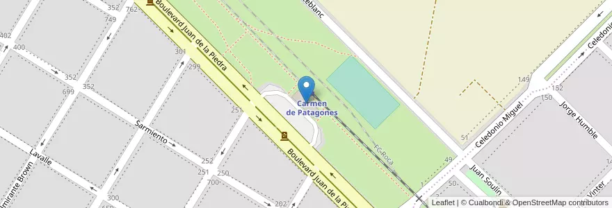 Mapa de ubicacion de Carmen de Patagones en Arjantin, Buenos Aires, Partido De Patagones, Carmen De Patagones.