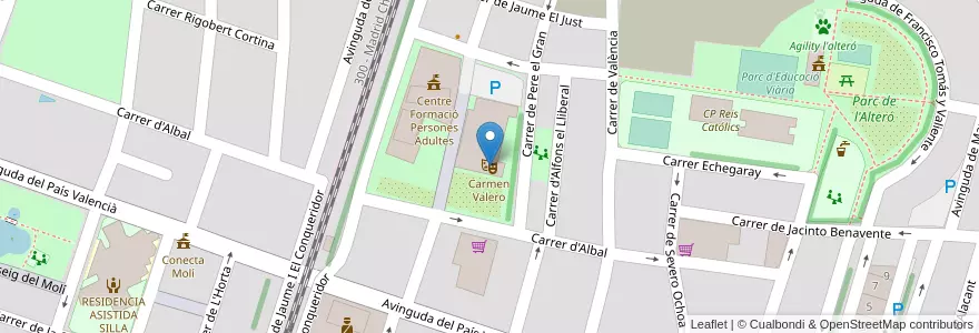 Mapa de ubicacion de Carmen Valero en España, Comunitat Valenciana, València / Valencia, L'Horta Sud, Silla.