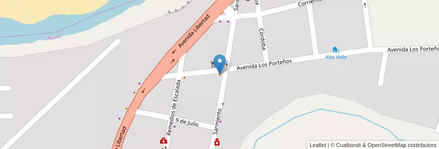 Mapa de ubicacion de Carmencho en アルゼンチン, コルドバ州, Departamento San Alberto, Municipio De Nono, Pedanía Nono, Nono.