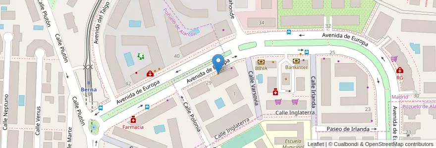 Mapa de ubicacion de Carmen's en Испания, Мадрид, Мадрид, Área Metropolitana De Madrid Y Corredor Del Henares, Pozuelo De Alarcón.