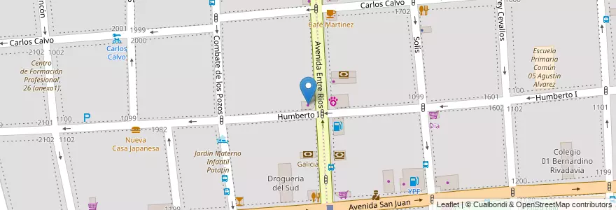 Mapa de ubicacion de Carne Es Iguala Muerte, San Cristobal en الأرجنتين, Ciudad Autónoma De Buenos Aires, Comuna 3, Buenos Aires.