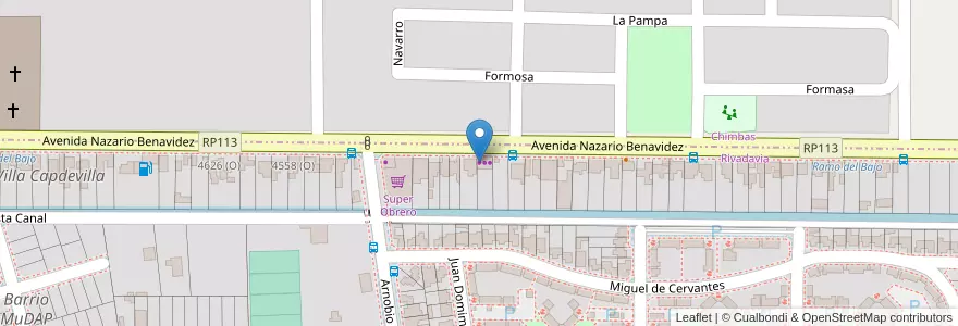 Mapa de ubicacion de Carnes Aguilera en Argentine, San Juan, Chili, Rivadavia.