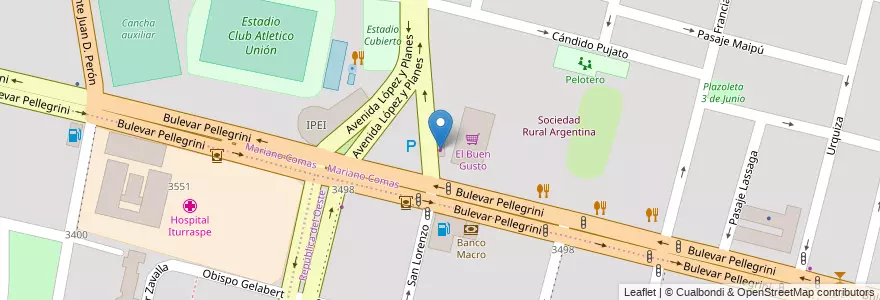 Mapa de ubicacion de Carnes Los Mellis en الأرجنتين, سانتا في, إدارة العاصمة, سانتا في العاصمة, سانتا في.