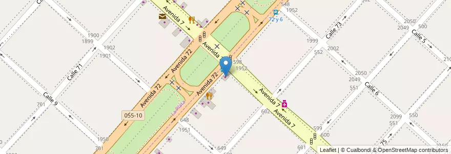 Mapa de ubicacion de Carnicería 72, Villa Elvira en Arjantin, Buenos Aires, Partido De La Plata.
