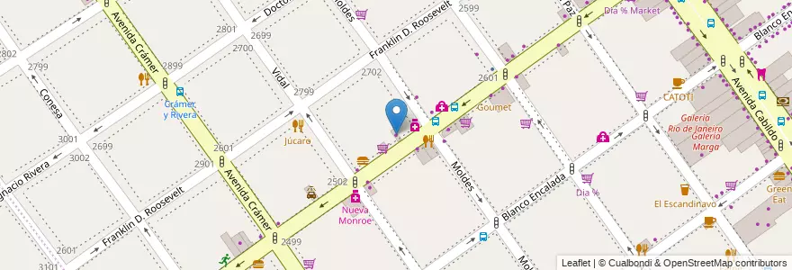 Mapa de ubicacion de Carnicería Casher Shem Tov, Belgrano en Argentina, Ciudad Autónoma De Buenos Aires, Buenos Aires, Comuna 13.