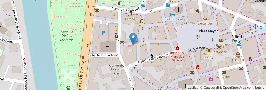 Mapa de ubicacion de Caroba en اسپانیا, Castilla Y León, Valladolid, Valladolid.