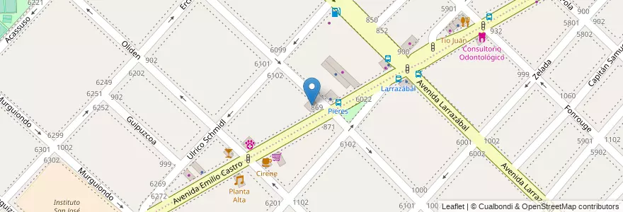 Mapa de ubicacion de Carpinteria Emilio Castro, Liniers en Argentina, Ciudad Autónoma De Buenos Aires, Comuna 9, Buenos Aires.