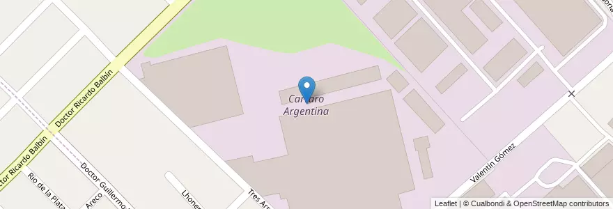 Mapa de ubicacion de Carraro Argentina en Argentine, Province De Buenos Aires, Partido De Morón, Haedo.